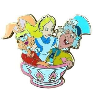 DLR - Mad Tea Party - Alice and Friends Mad Hatter March Hare Disney Pin